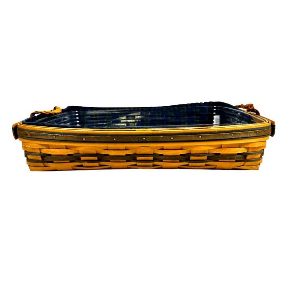 Longaberger 1999 Collector's Club Hostess Serving Tray Basket, Liner & Protector - Picture 1 of 12